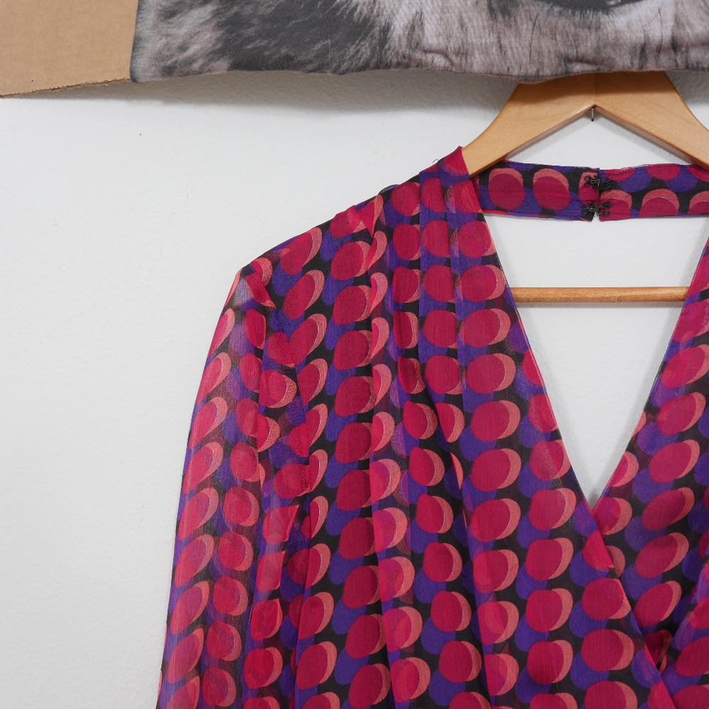 Long Sleeve Geo Pattern Dress - Picture 2 of 8